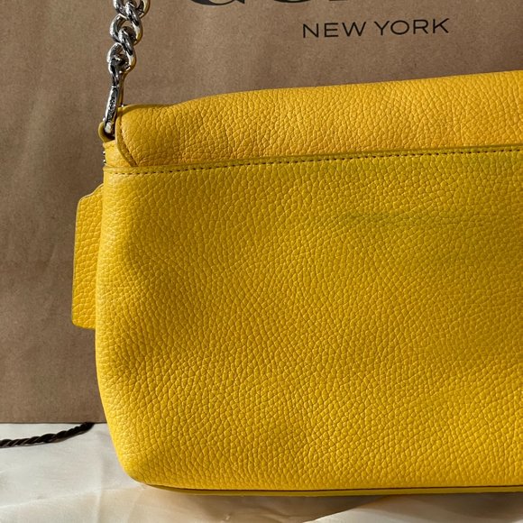 Coach Bags Coach Crosstown Crossbody Bag In Yellow With Chain Detail Turnlock Poshmark